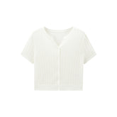 Women's Acetate Blend Knit Cardigan with Metallic Thread